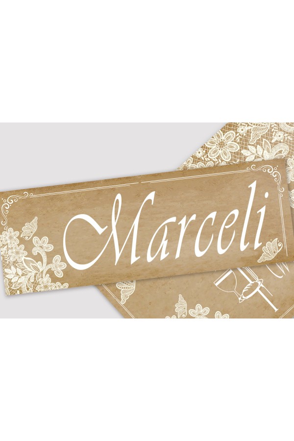 Personalized communion poster with name - Parchment butterfly Personalized communion poster with name - Parchment butterfly - obraz 1