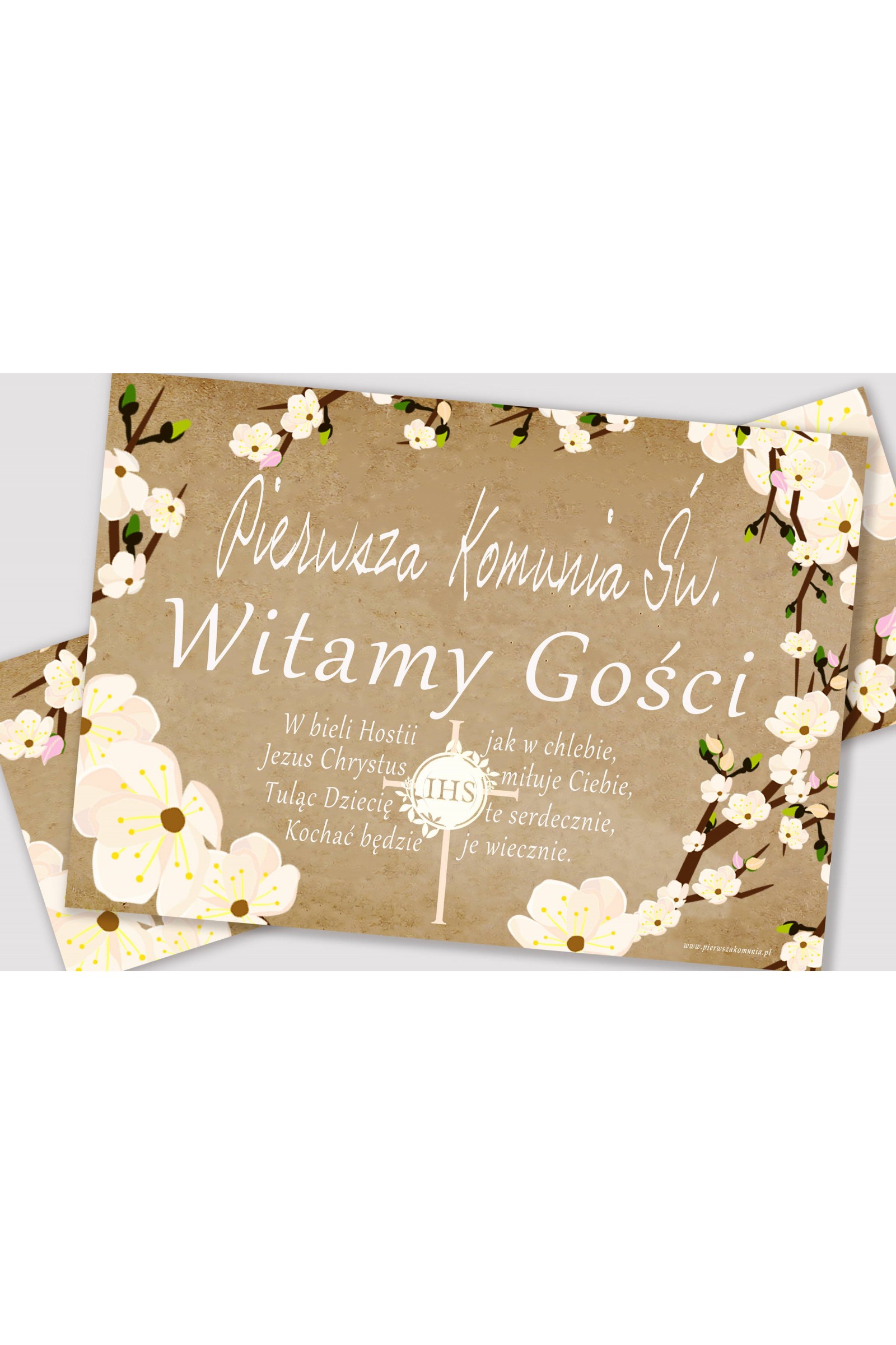 Personalized communion poster with name - Parchment orchard Personalized communion poster with name - Parchment orchard - obraz 2