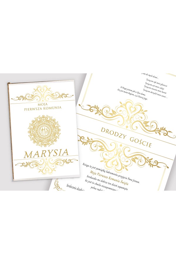 Personalized communion memorial book - Elegance - obraz 0