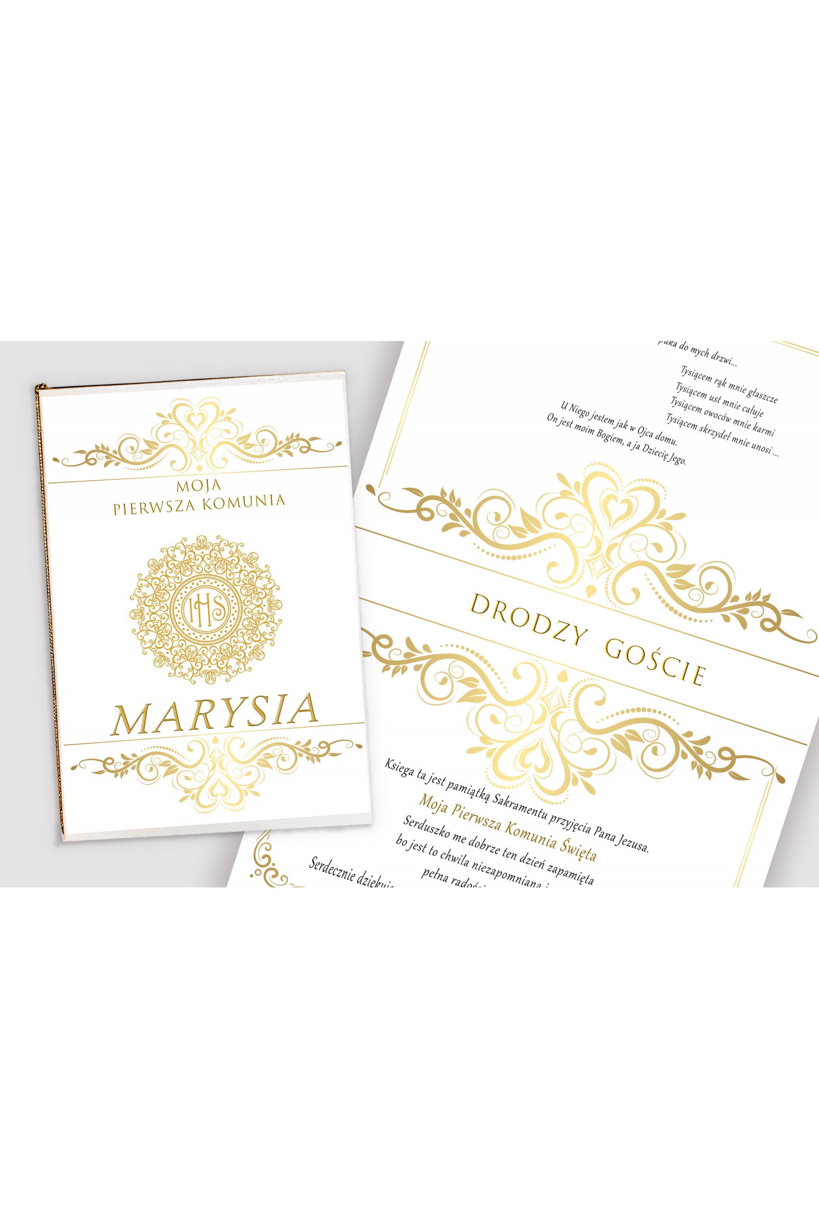 Personalized communion memorial book - Elegance - obraz 0