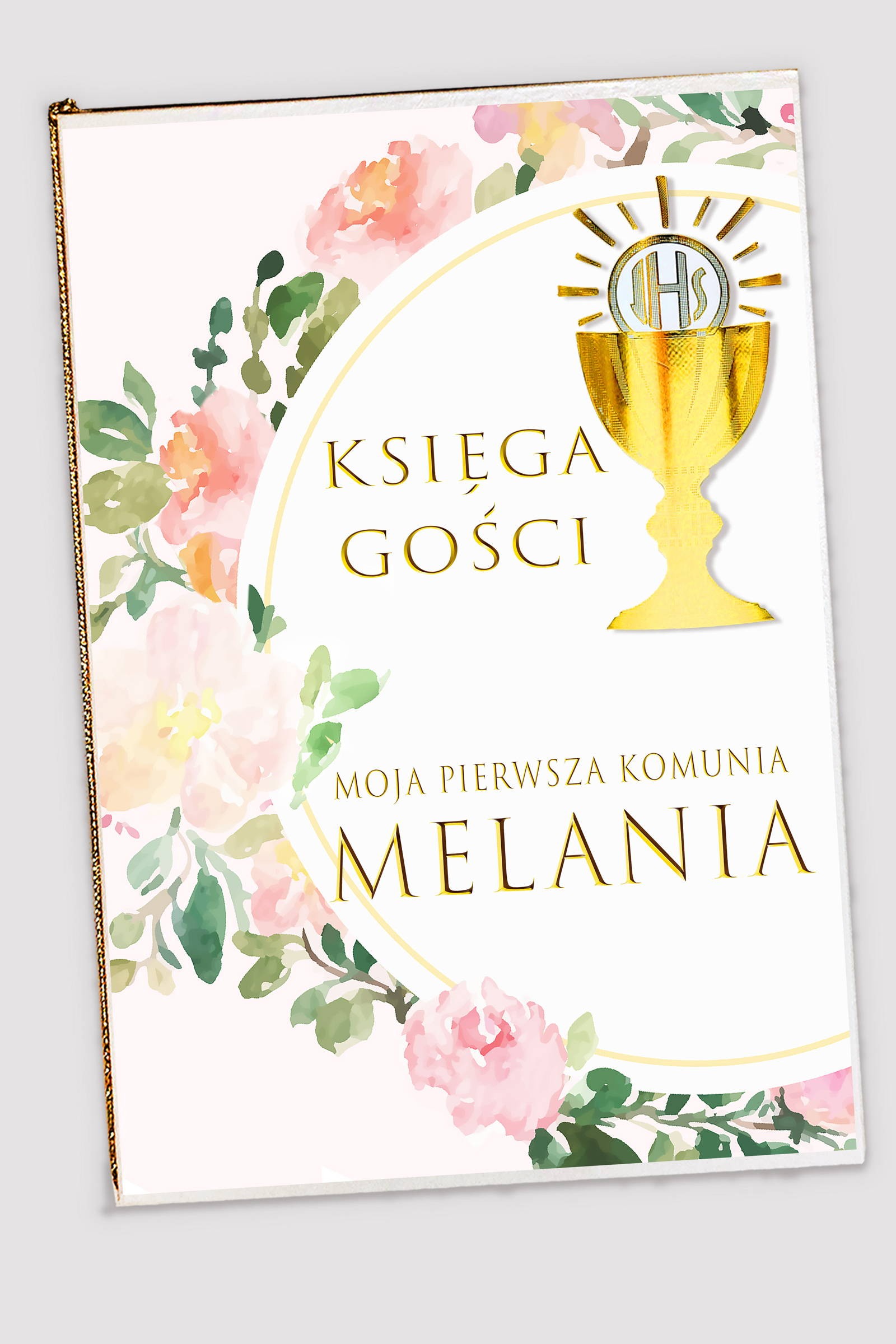 Personalized communion souvenir book - Watercolor pink Personalized communion souvenir book - Watercolor pink - obraz 0