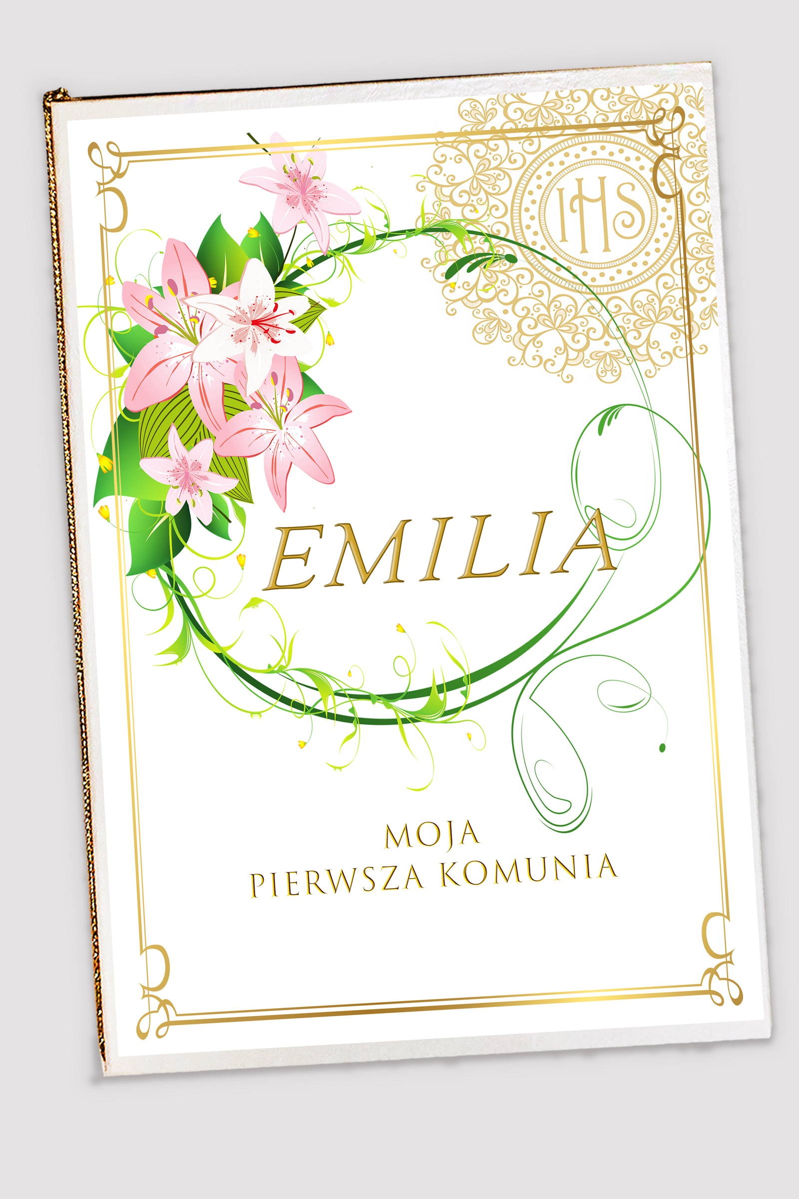 Personalized communion memorial book - Delicacy of the lily Personalized communion memorial book - Delicacy of the lily - obraz 0