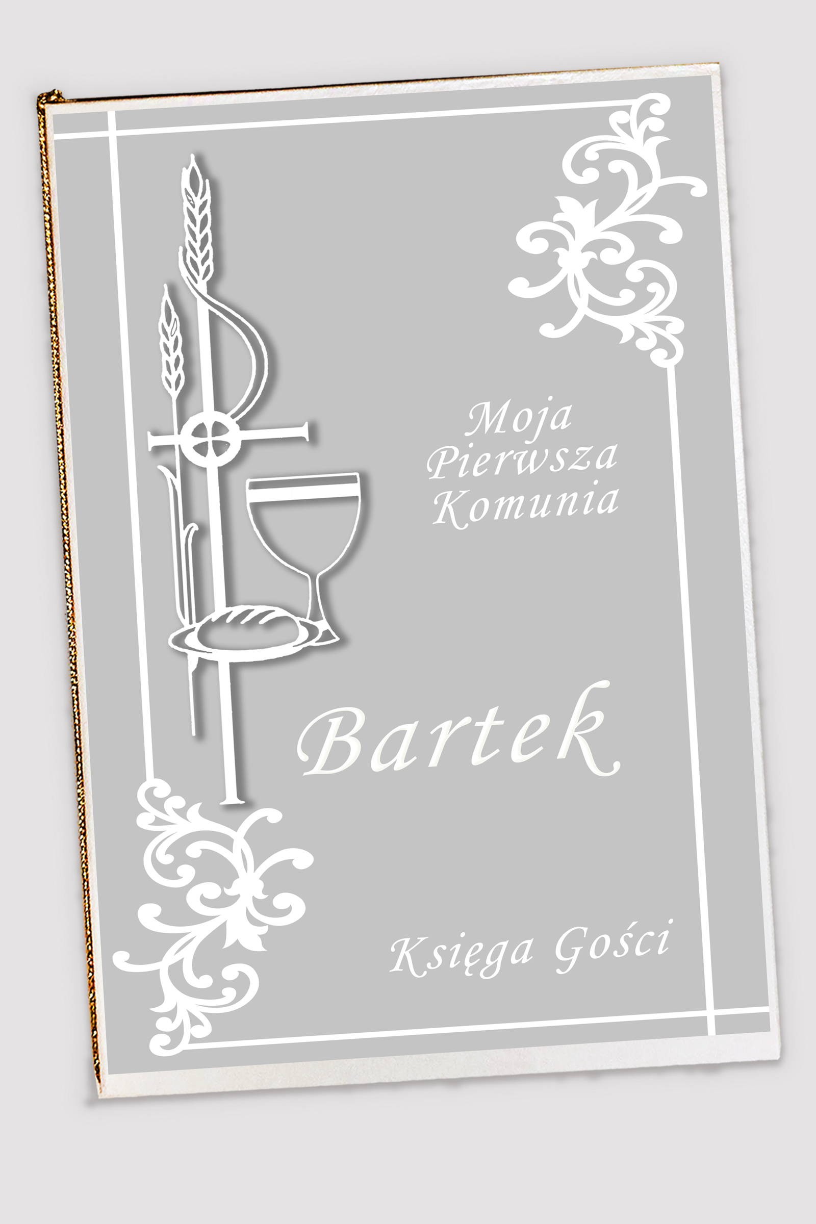 Personalized communion memorial book - White elegance Personalized communion memorial book - White elegance - obraz 0
