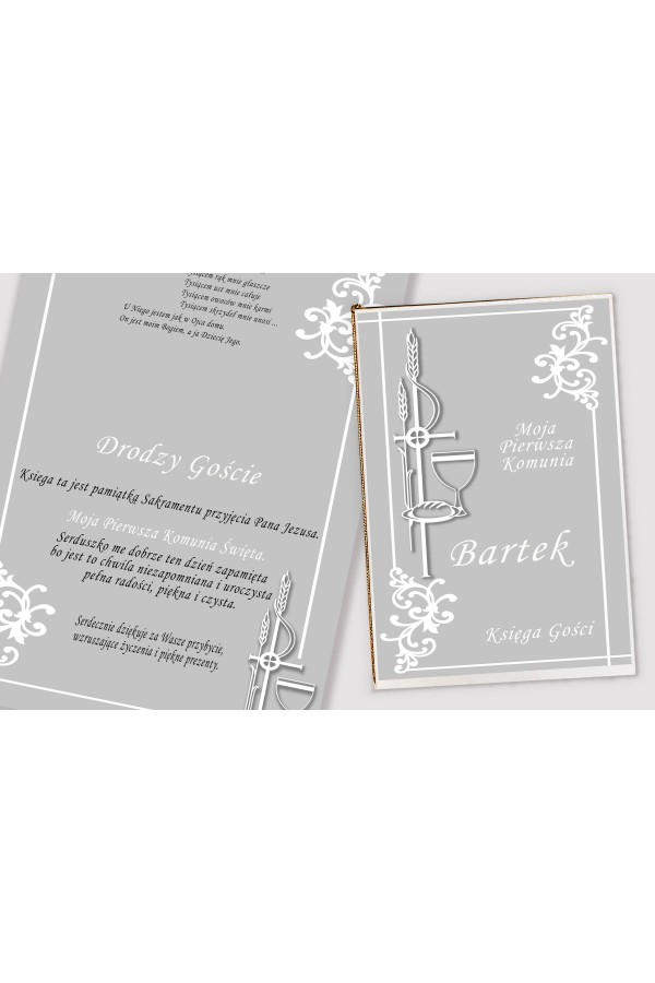 Personalized communion memorial book - White elegance Personalized communion memorial book - White elegance - obraz 1
