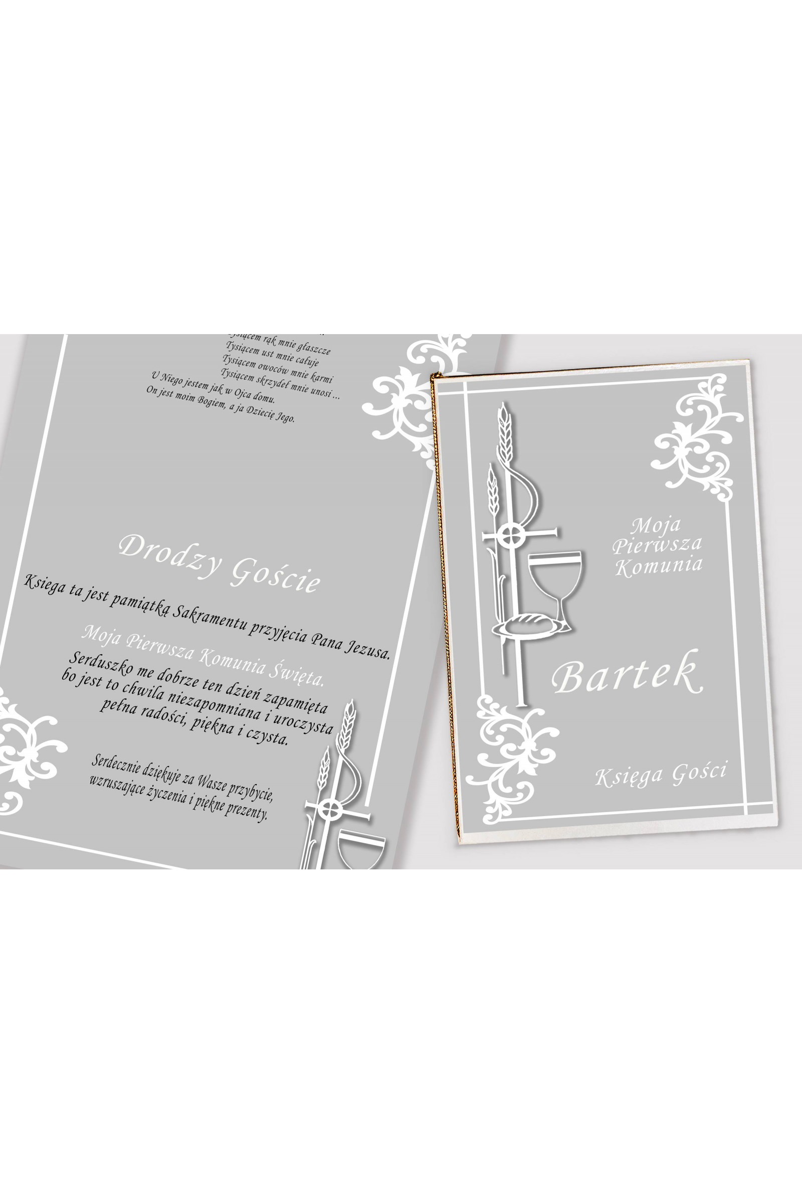 Personalized communion memorial book - White elegance Personalized communion memorial book - White elegance - obraz 1