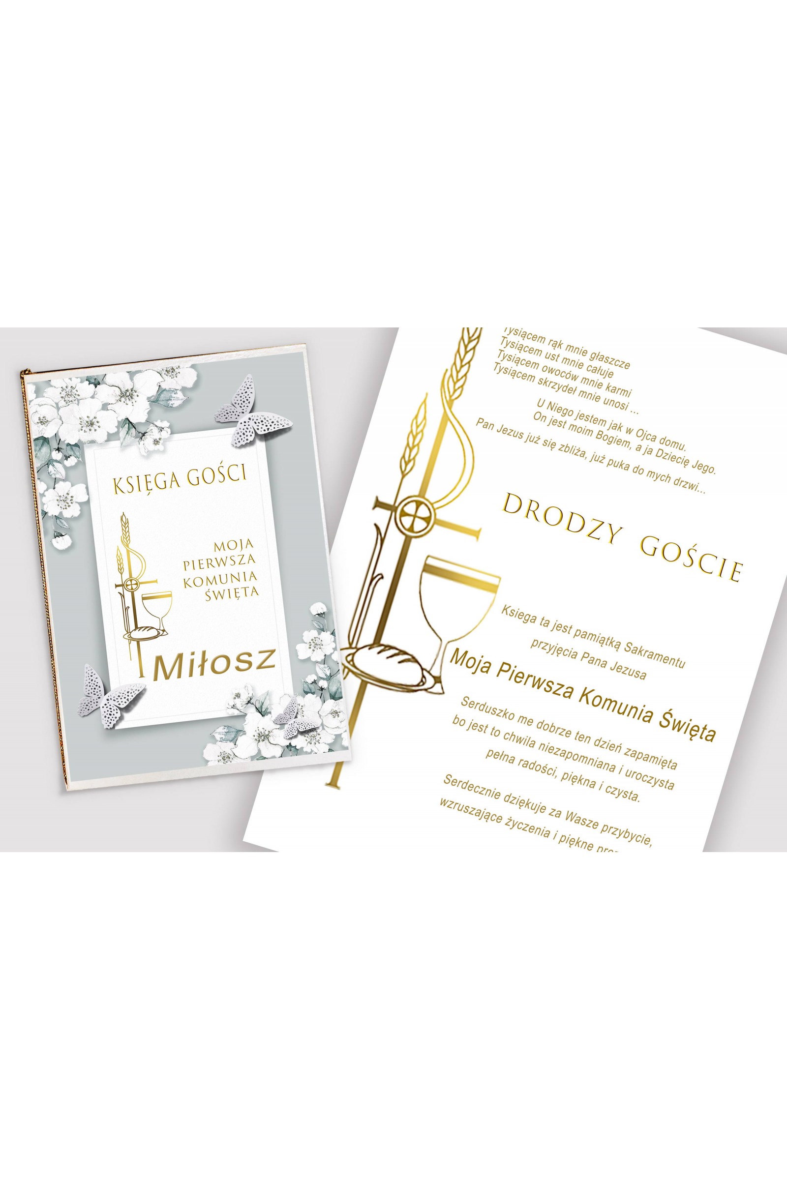 Personalized communion memorial book - Jasmine garden Personalized communion memorial book - Jasmine garden - obraz 1