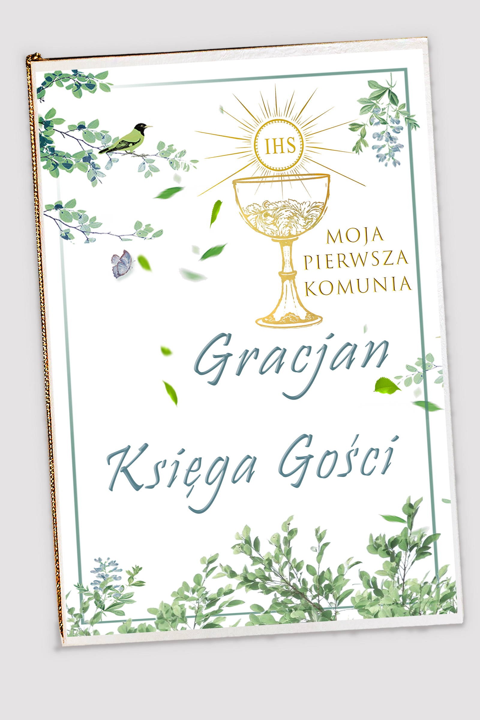Personalized communion memorial book - Nightingale in the grove Personalized communion memorial book - Nightingale in the grove - obraz 0
