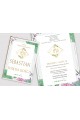 Personalized communion souvenir book - Diamonds with eucalyptus - obraz 1