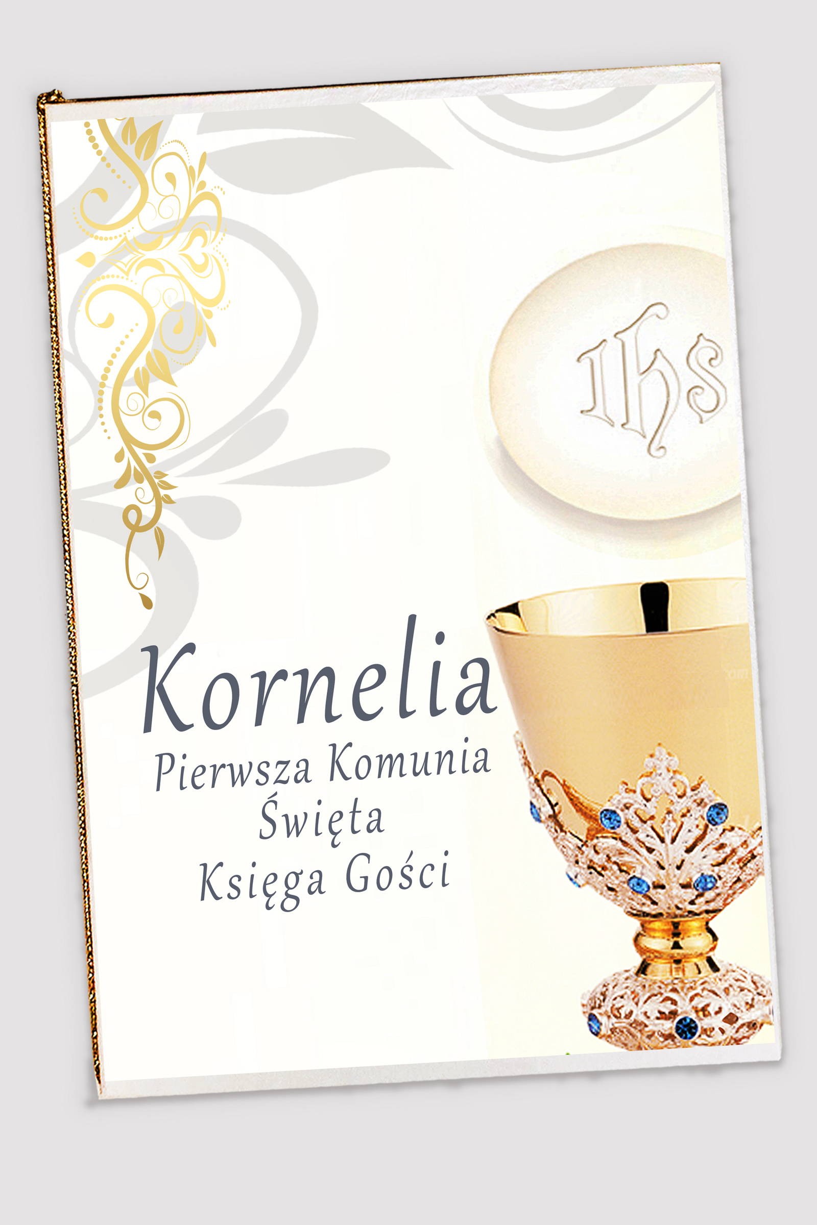 Personalized communion memorial book - Chalice Personalized communion memorial book - Chalice - obraz 0