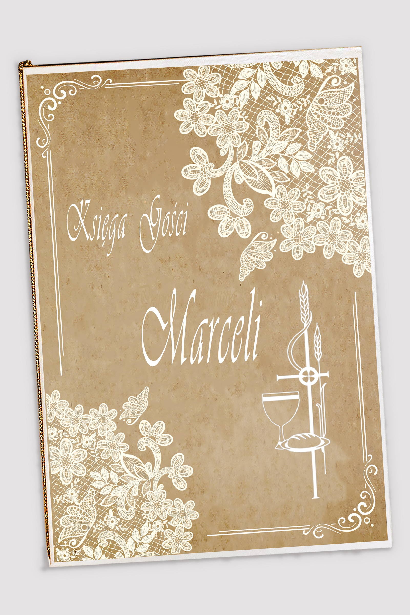 Personalized communion souvenir book - Parchment butterfly Personalized communion souvenir book - Parchment butterfly - obraz 0