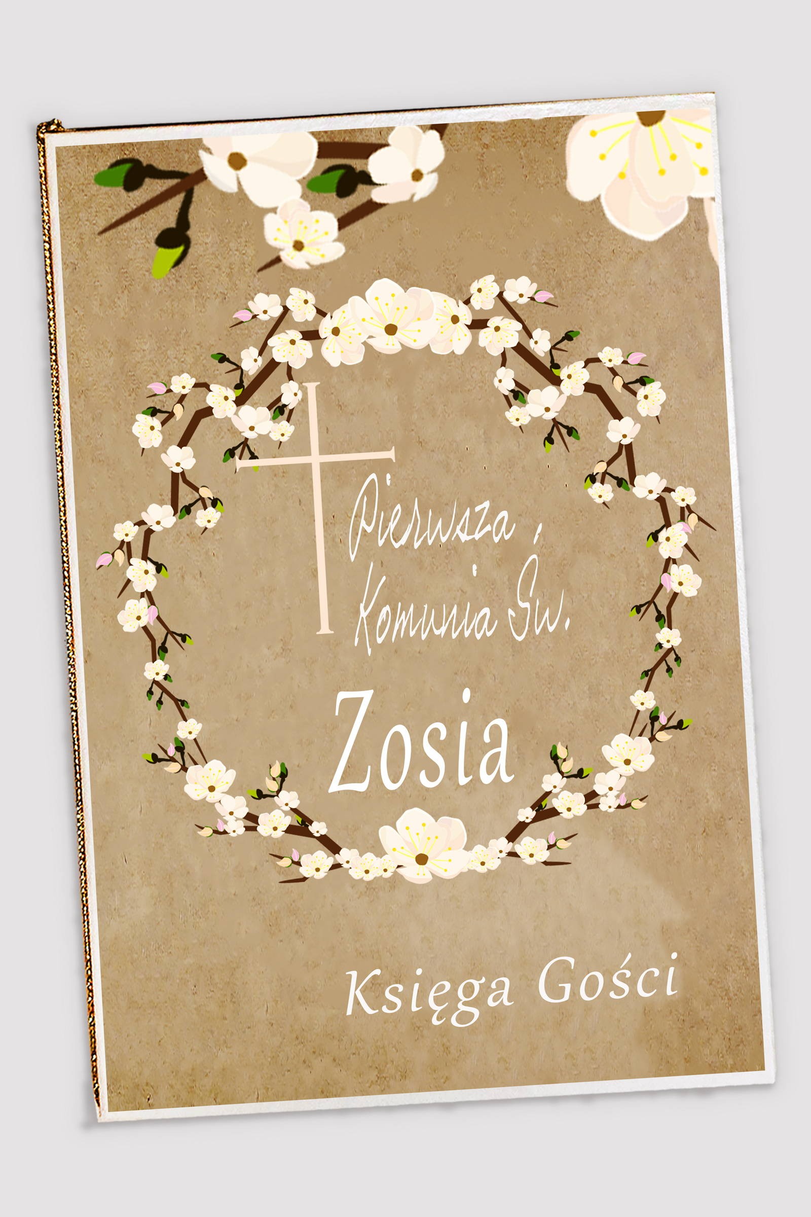 Personalized communion souvenir book - Parchment orchard Personalized communion souvenir book - Parchment orchard - obraz 0