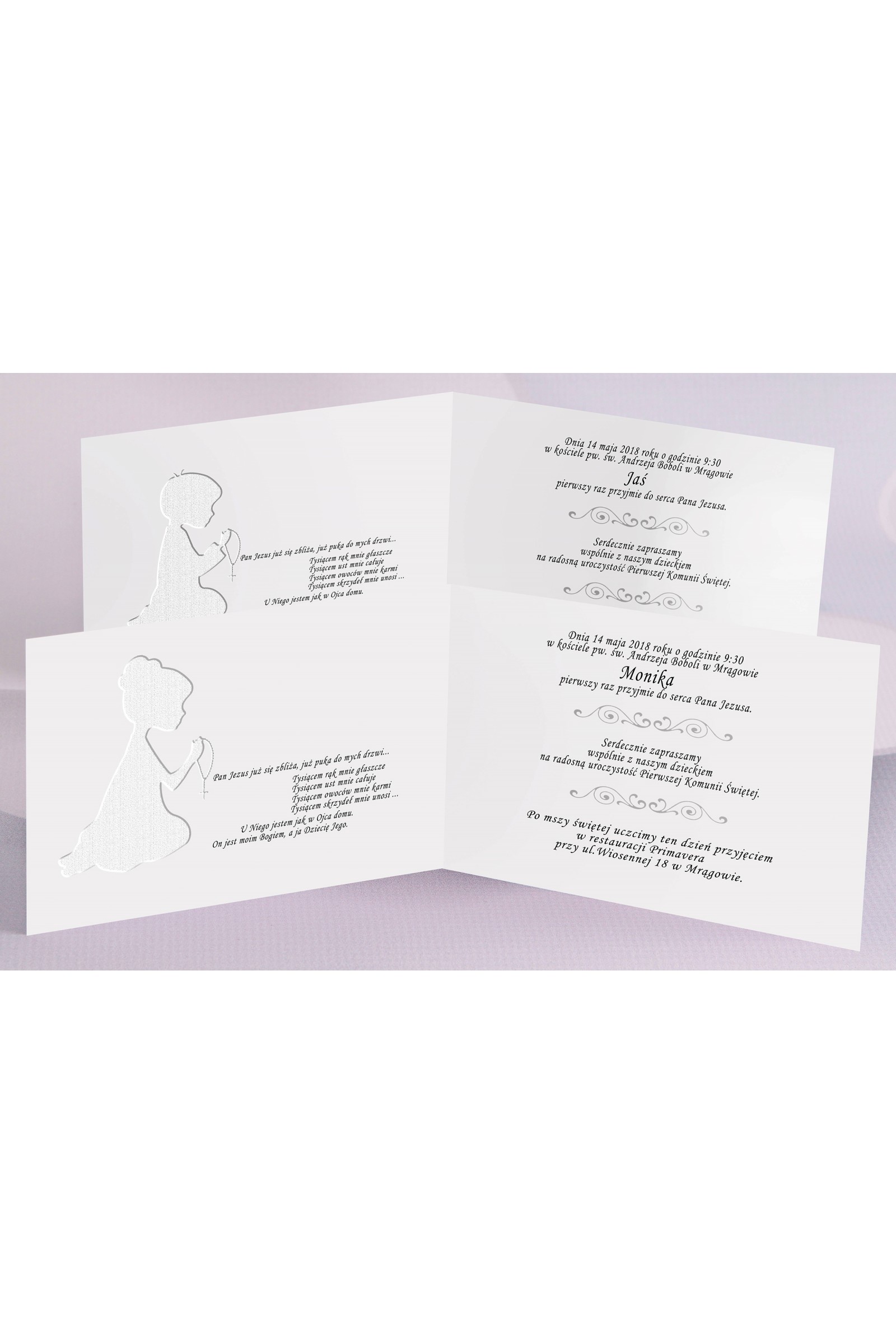Personalized communion invitations popular - Children (1,2) Personalized communion invitations popular - Children (1,2) - obraz 2