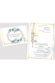 Personalized communion invitations from kits - Blue Watercolor - obraz 2