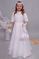 Satin communion dress 2/UK-ST - obraz 4