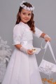 Satin communion dress 2/UK-ST - obraz 5