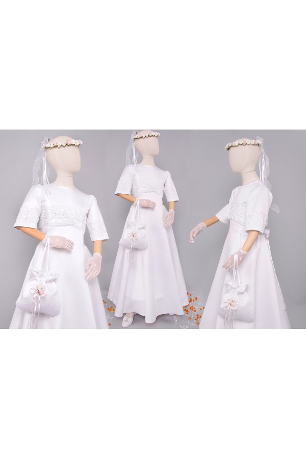 Satin communion dress 2/UK-ST - obraz 10