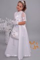 Satin communion dress 4/UK-ST - obraz 2