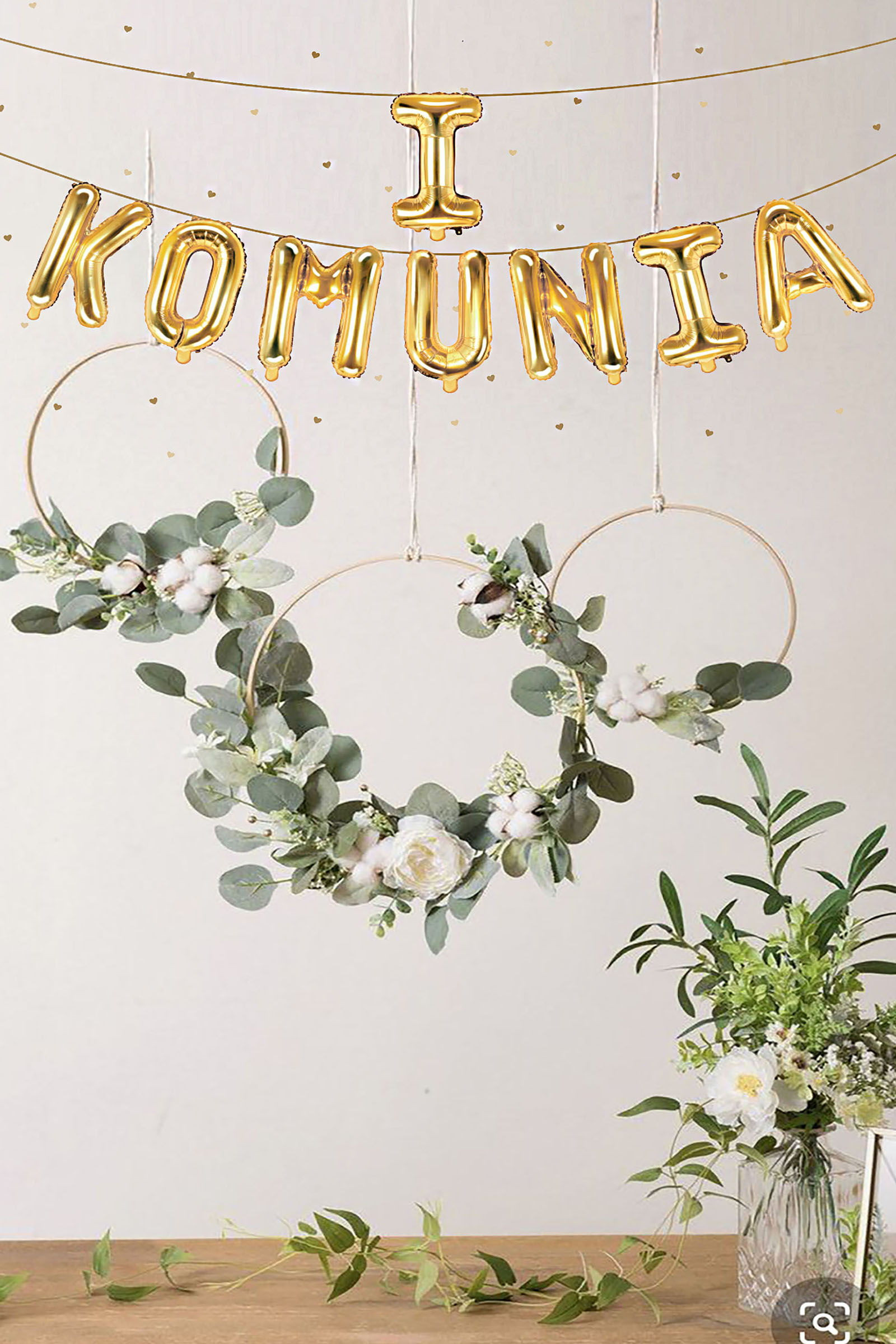 Balloon gold inscription - First Communion Balloon gold inscription - First Communion - obraz 0