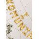 Balloon gold inscription - First Communion - obraz 1