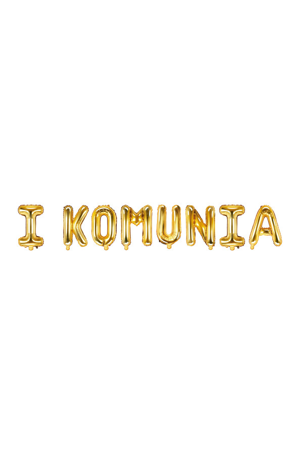 Balloon gold inscription - First Communion Balloon gold inscription - First Communion - obraz 2