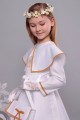 Satin communion dress 11/UK-ST - obraz 1