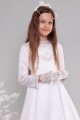 Satin communion dress 10/UK-ST - obraz 1