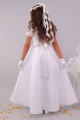 Satin communion dress 8/UK-ST - obraz 5