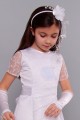 Satin communion dress 12/UK-ST - obraz 5