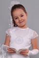 Satin communion dress 15/UK-ST - obraz 1