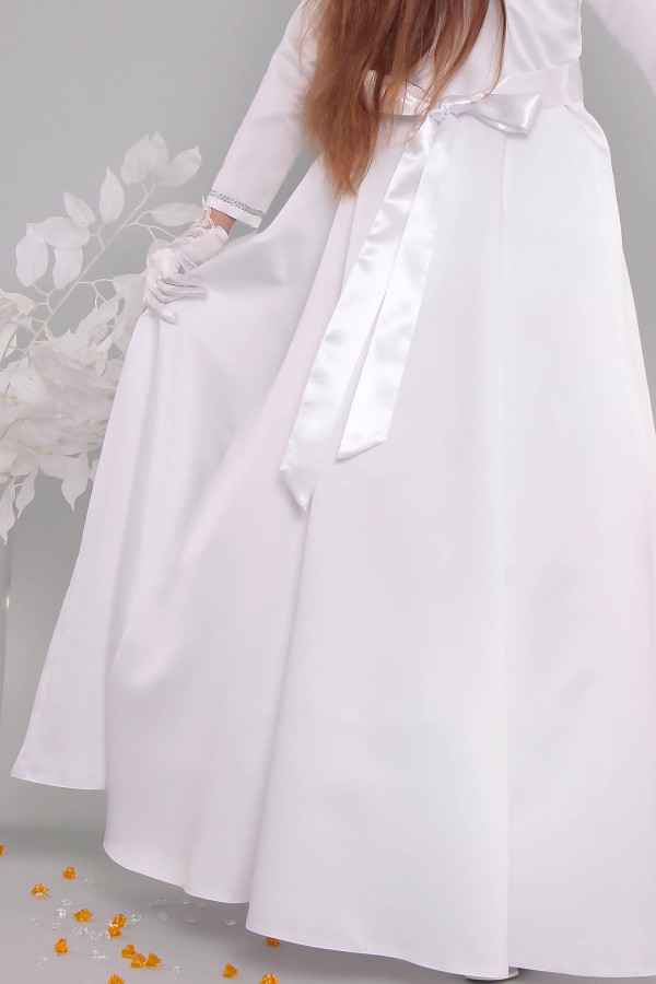 Satin communion dress 10/UK-ST - obraz 7