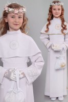 Communion albs with yoke and counterfold - Communion Albs - For girls - FirstCommunionStore.com