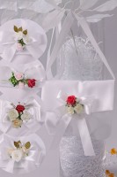 Communion satin bags with bouquet - Communion handbags - For girls - FirstCommunionStore.com